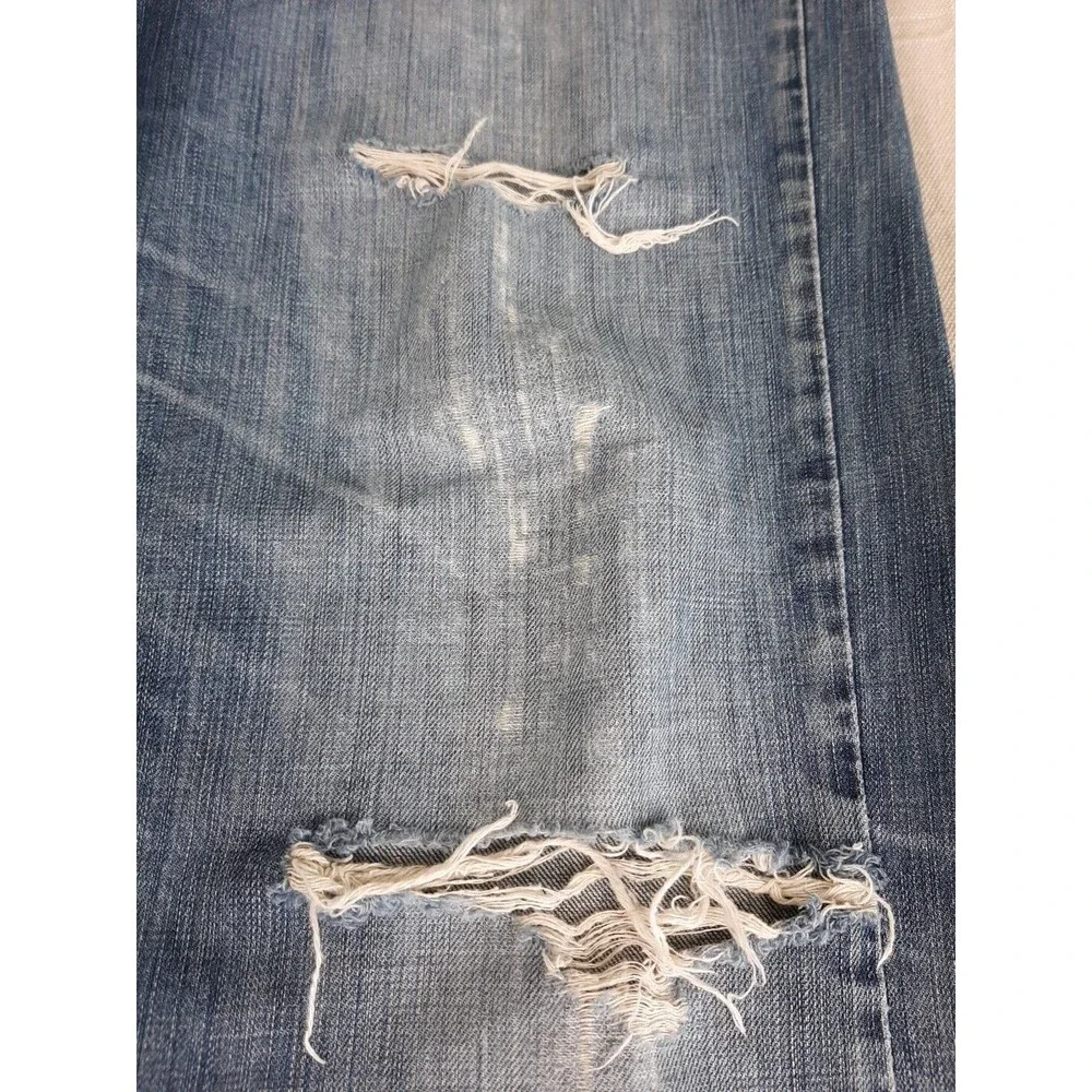 Levis 527 Jeans Mens 34 35x32 Boot Distressed Thrashed Mid Rise‎ Cowboy Western